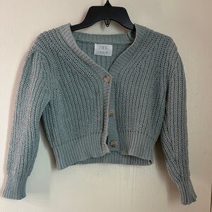 Zara Light Gray Knit Cardigan